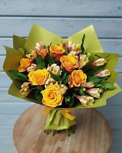 Букет цветов из:  Альстромерии и Розы #REPLACE_PRED# Зольской