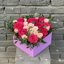 Цветочная композиция из Розы в коробке в Зольской