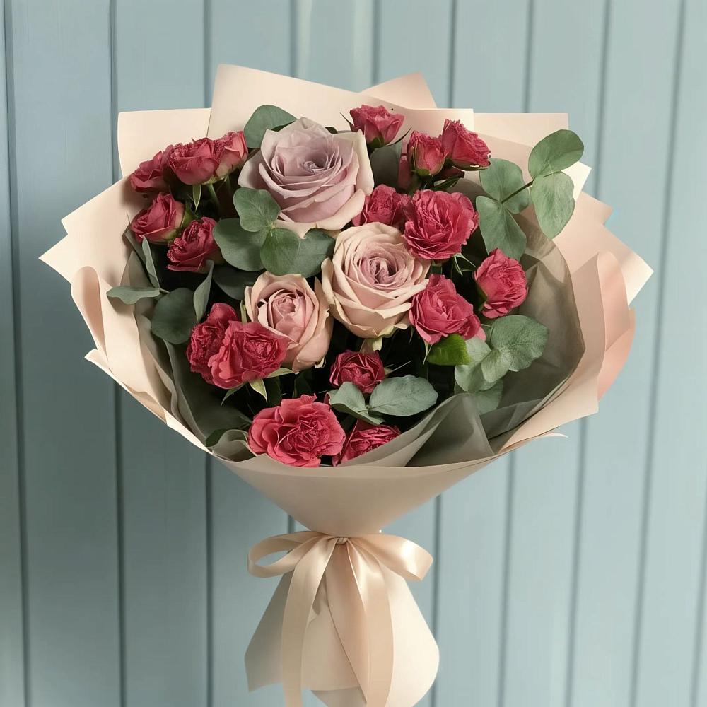Букет цветов из: Гвоздики и Розы в Зольской