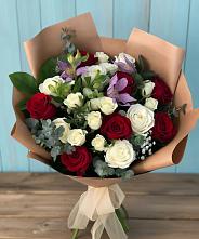 Букет цветов из:  Розы и Альстромерии в Зольской