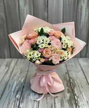 Букет цветов из:  Гвоздики, Розы и Хризантемы в Зольской
