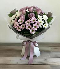 Букет цветов из:  Хризантемы и Розы в Зольской