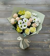 Букет цветов из:  Альстромерии, Розы и Хризантемы в Зольской
