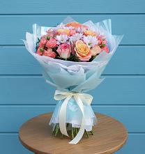 Букет цветов из:  Хризантемы и Розы #REPLACE_PRED# Зольской