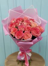 Букет 15 Розовых роз Равель в Зольской