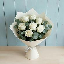 Букет Белые розы в Эвкалипте #REPLACE_PRED# Зольской