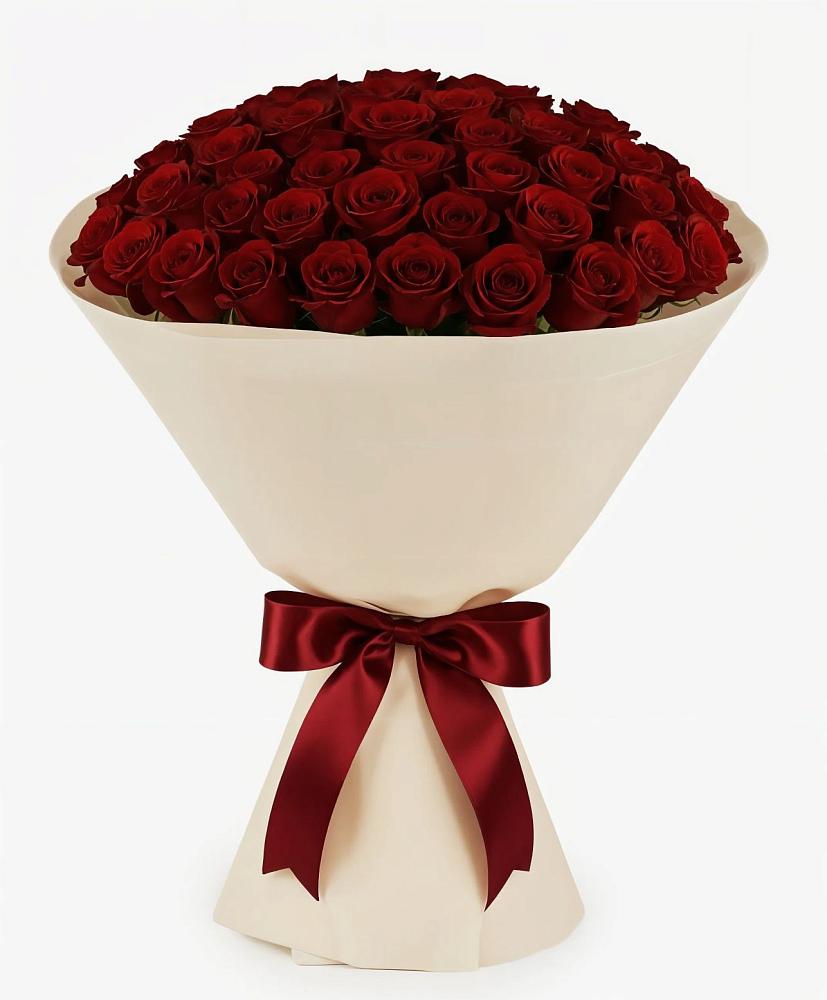 Букет 101 Бордовая роза Блэк Бакарра в Зольской