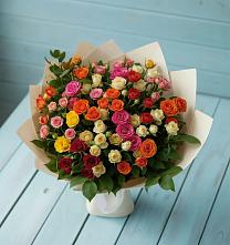 Букет Микс из разноцветных кустовых роз #REPLACE_PRED# Зольской